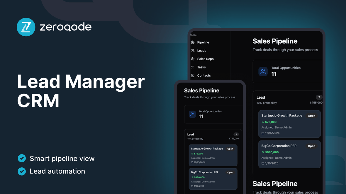 Lead Manager CRM screenshot